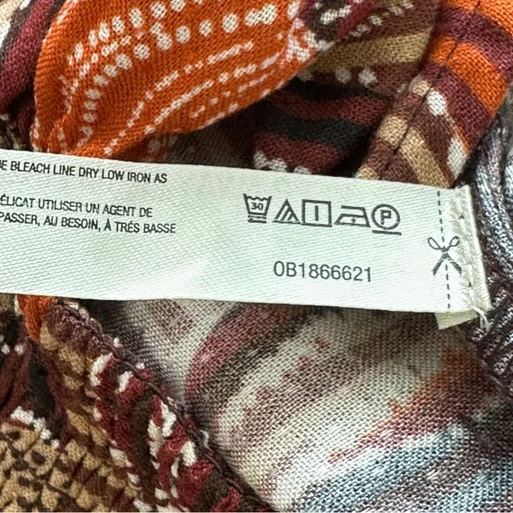 By Anthropologie Square-Neck Smocked cut out Multicolor Jumpsuit XS - Picture 5 of 14